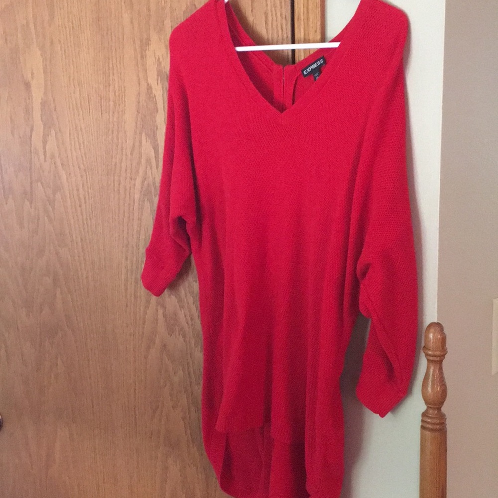 Red Long Sleeve Top